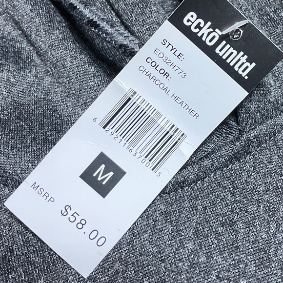 Ecko Unltd Hoodie Size M Adult Gray Embroidered Logo Rhino NWT MSRP $58 - Picture 7 of 7